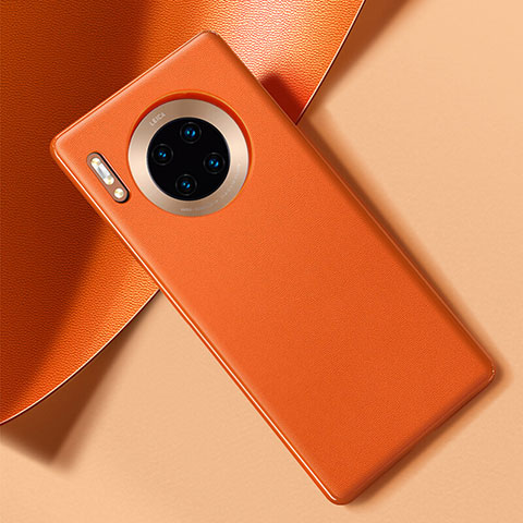 Funda Lujo Cuero Carcasa R01 para Huawei Mate 30 Pro 5G Naranja