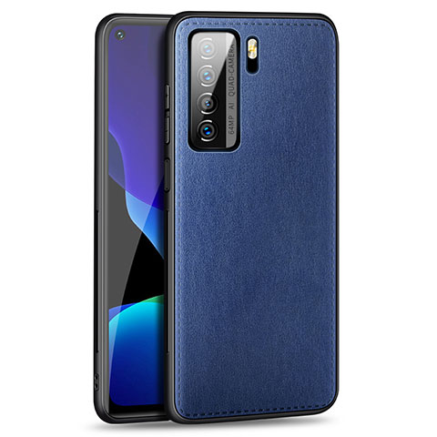 Funda Lujo Cuero Carcasa R01 para Huawei P40 Lite 5G Azul