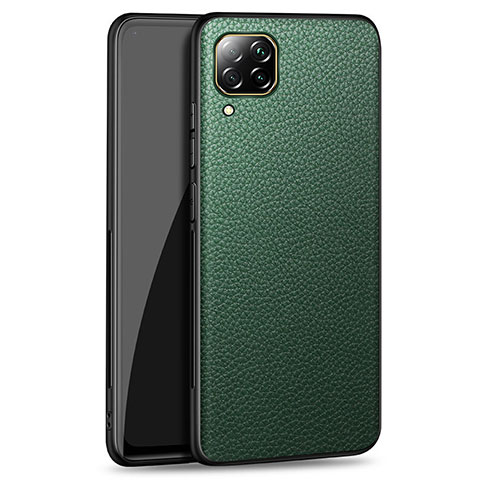 Funda Lujo Cuero Carcasa R01 para Huawei P40 Lite Verde