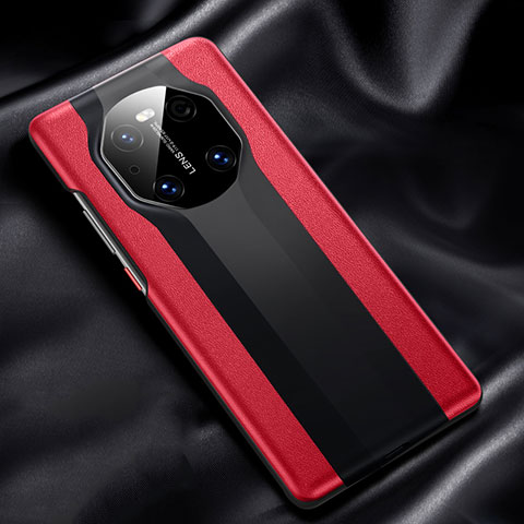 Funda Lujo Cuero Carcasa R02 para Huawei Mate 40E 5G Rojo