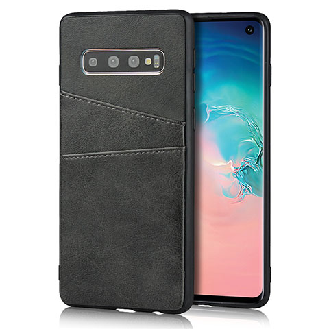 Funda Lujo Cuero Carcasa R02 para Samsung Galaxy S10 5G Negro