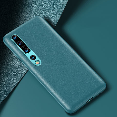 Funda Lujo Cuero Carcasa R02 para Xiaomi Mi 10 Pro Cian