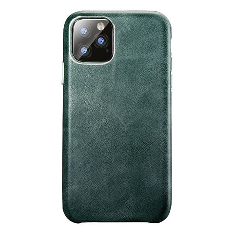 Funda Lujo Cuero Carcasa R03 para Apple iPhone 11 Pro Max Verde