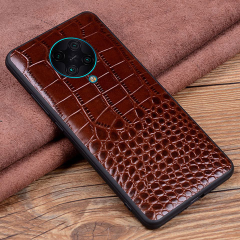 Funda Lujo Cuero Carcasa R03 para Xiaomi Redmi K30 Pro Zoom Marron