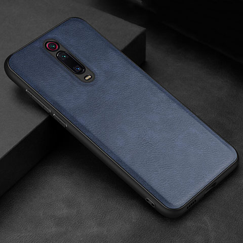 Funda Lujo Cuero Carcasa R04 para Xiaomi Mi 9T Pro Azul