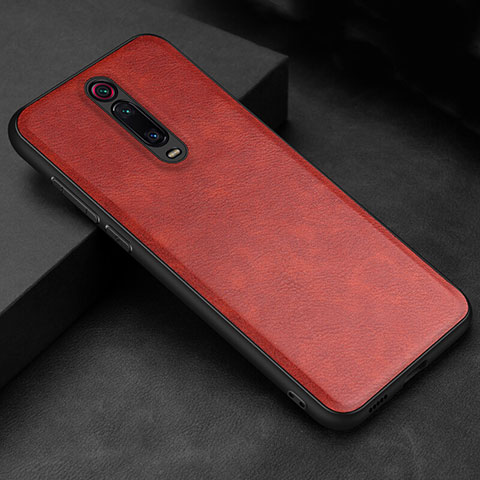 Funda Lujo Cuero Carcasa R04 para Xiaomi Mi 9T Pro Rojo