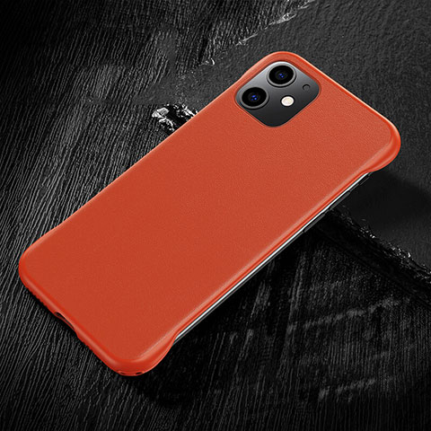 Funda Lujo Cuero Carcasa R05 para Apple iPhone 11 Naranja