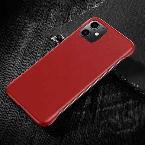 Funda Lujo Cuero Carcasa R05 para Apple iPhone 11 Rojo