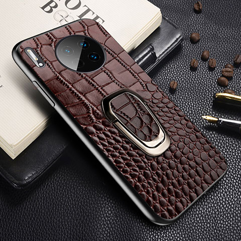 Funda Lujo Cuero Carcasa R06 para Huawei Mate 30 5G Marron