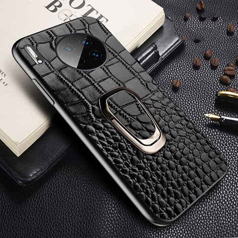 Funda Lujo Cuero Carcasa R06 para Huawei Mate 30 Pro 5G Negro