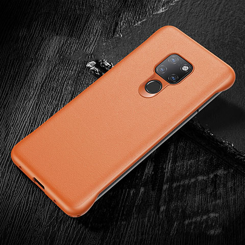 Funda Lujo Cuero Carcasa R07 para Huawei Mate 20 Naranja