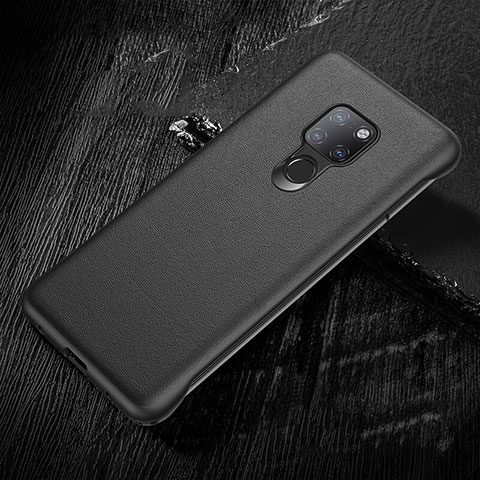 Funda Lujo Cuero Carcasa R07 para Huawei Mate 20 Negro