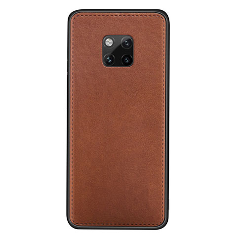 Funda Lujo Cuero Carcasa R07 para Huawei Mate 20 Pro Naranja