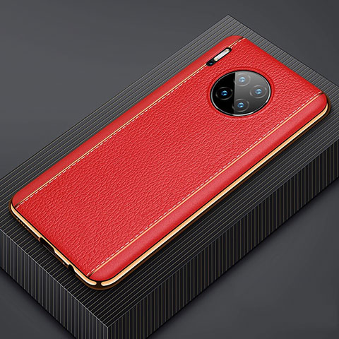 Funda Lujo Cuero Carcasa R07 para Huawei Mate 30 Rojo