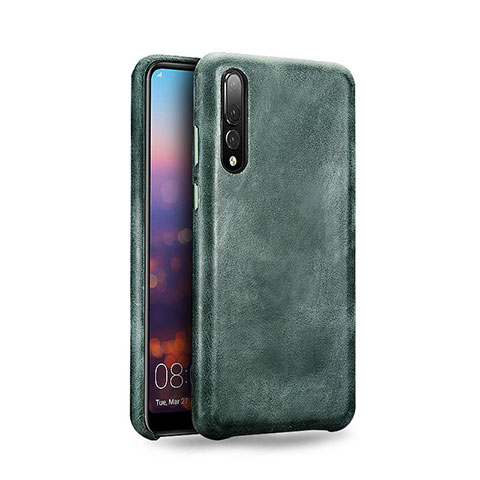 Funda Lujo Cuero Carcasa R07 para Huawei P20 Pro Verde