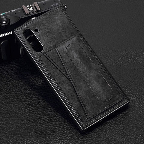 Funda Lujo Cuero Carcasa R07 para Samsung Galaxy Note 10 5G Negro