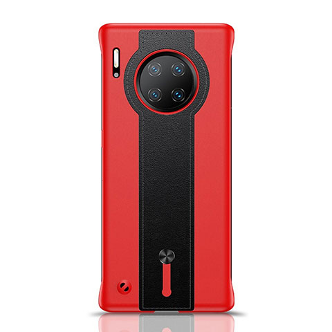 Funda Lujo Cuero Carcasa R08 para Huawei Mate 30 Pro 5G Rojo y Negro