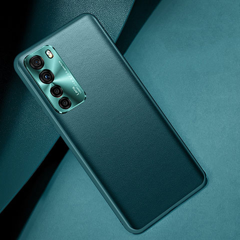 Funda Lujo Cuero Carcasa R08 para Huawei Nova 7 SE 5G Verde