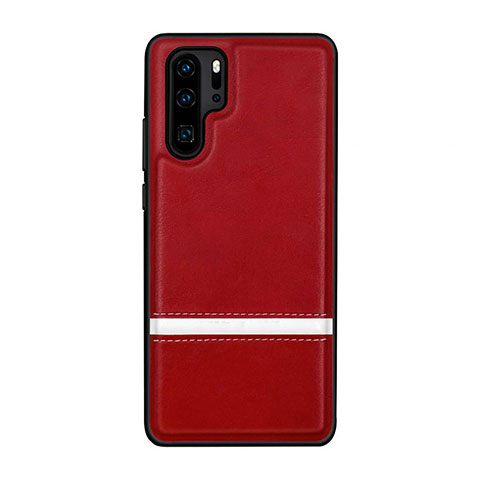 Funda Lujo Cuero Carcasa R10 para Huawei P30 Pro Rojo