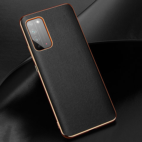 Funda Lujo Cuero Carcasa S01 para Huawei Honor X10 5G Negro