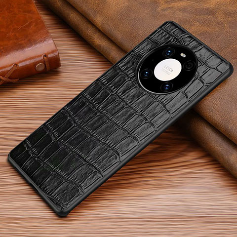 Funda Lujo Cuero Carcasa S01 para Huawei Mate 40E 4G Negro