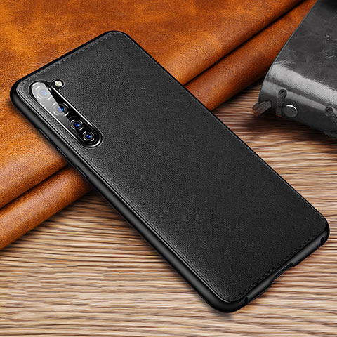 Funda Lujo Cuero Carcasa S01 para Oppo Reno3 Negro