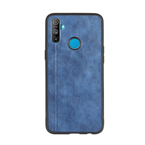 Funda Lujo Cuero Carcasa S01 para Realme C3 Azul