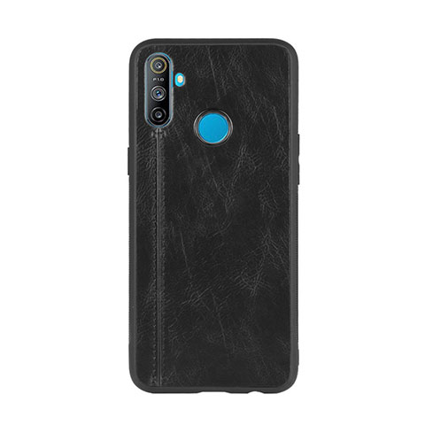 Funda Lujo Cuero Carcasa S01 para Realme C3 Negro