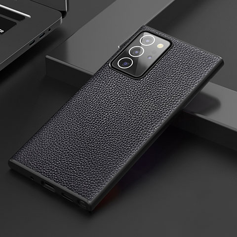 Funda Lujo Cuero Carcasa S01 para Samsung Galaxy Note 20 Ultra 5G Negro