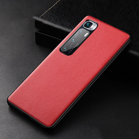 Funda Lujo Cuero Carcasa S01 para Xiaomi Mi 10 Ultra Rojo