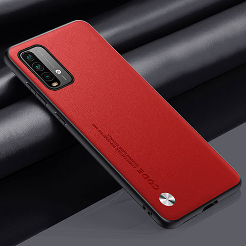 Funda Lujo Cuero Carcasa S01 para Xiaomi Redmi 9T 4G Rojo