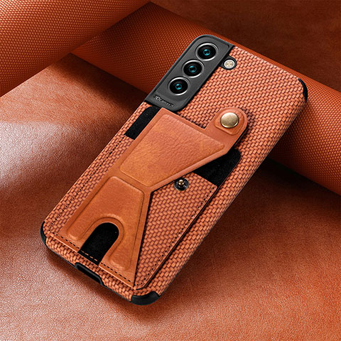 Funda Lujo Cuero Carcasa S01D para Samsung Galaxy S23 5G Marron