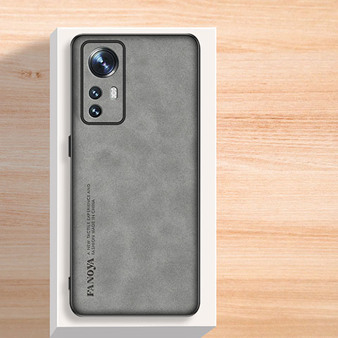 Funda Lujo Cuero Carcasa S02 para Xiaomi Mi 12T 5G Gris