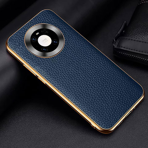 Funda Lujo Cuero Carcasa S03 para Huawei Mate 40 Azul