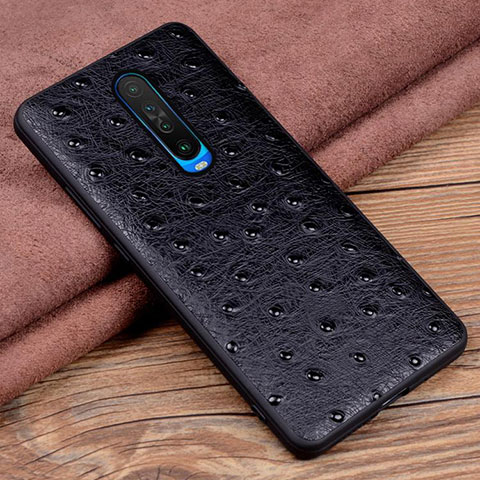 Funda Lujo Cuero Carcasa S03 para Xiaomi Poco X2 Negro