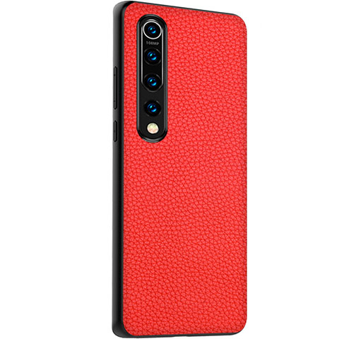 Funda Lujo Cuero Carcasa S05 para Xiaomi Mi 10 Rojo