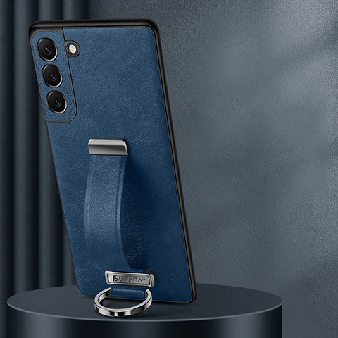 Funda Lujo Cuero Carcasa S06 para Samsung Galaxy S22 Plus 5G Azul