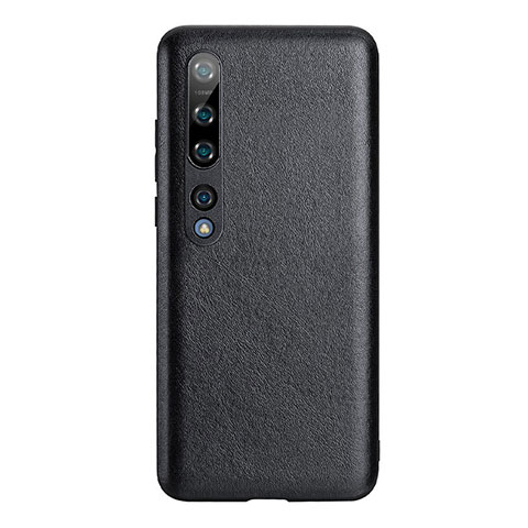 Funda Lujo Cuero Carcasa S06 para Xiaomi Mi 10 Negro