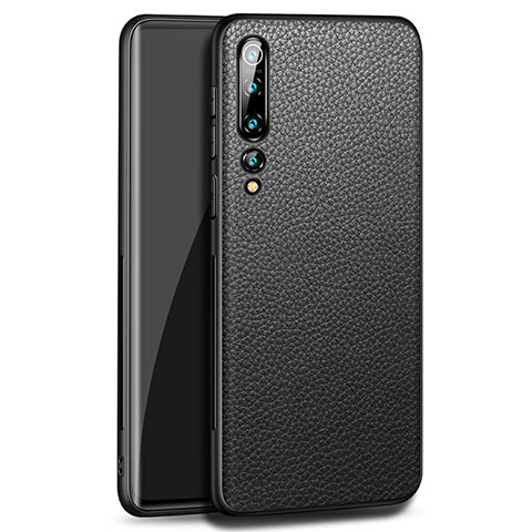 Funda Lujo Cuero Carcasa S08 para Xiaomi Mi 10 Negro