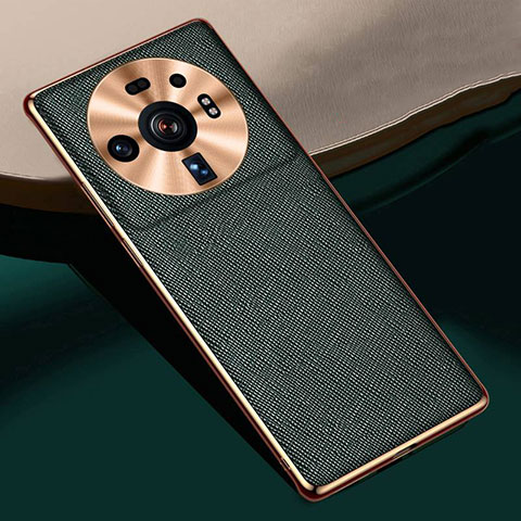 Funda Lujo Cuero Carcasa S09 para Xiaomi Mi 12S Ultra 5G Verde