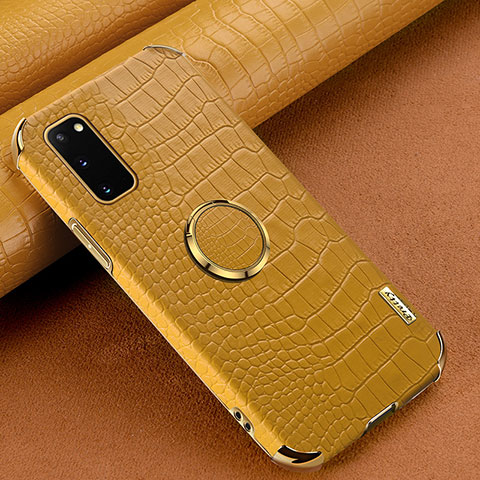 Funda Lujo Cuero Carcasa XD1 para Samsung Galaxy S20 5G Amarillo