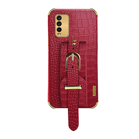 Funda Lujo Cuero Carcasa XD1 para Xiaomi Redmi 9T 4G Rojo