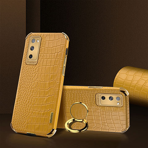Funda Lujo Cuero Carcasa XD2 para Samsung Galaxy S20 Lite 5G Amarillo
