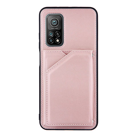Funda Lujo Cuero Carcasa Y01B para Xiaomi Mi 10T 5G Oro Rosa