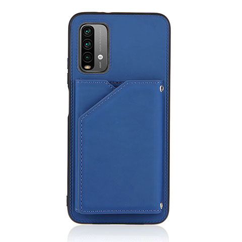 Funda Lujo Cuero Carcasa Y01B para Xiaomi Redmi 9T 4G Azul