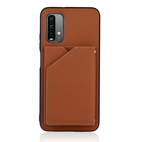 Funda Lujo Cuero Carcasa Y01B para Xiaomi Redmi 9T 4G Marron