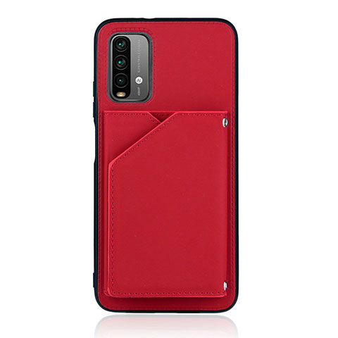 Funda Lujo Cuero Carcasa Y01B para Xiaomi Redmi 9T 4G Rojo