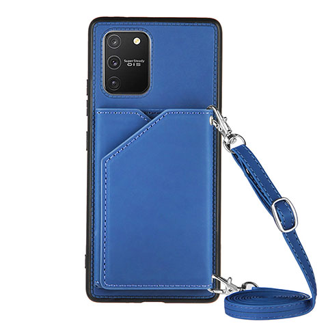 Funda Lujo Cuero Carcasa Y02B para Samsung Galaxy A91 Azul