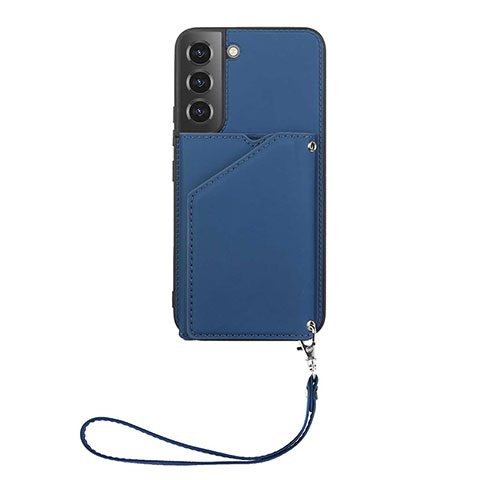 Funda Lujo Cuero Carcasa Y03B para Samsung Galaxy S21 FE 5G Azul