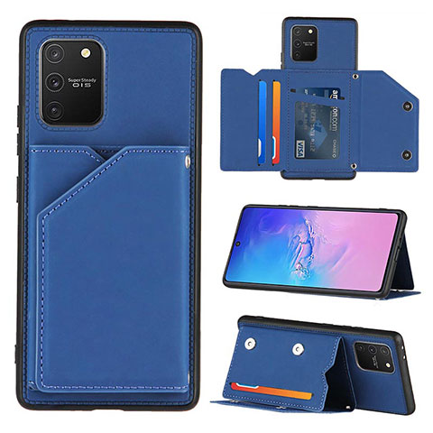 Funda Lujo Cuero Carcasa Y04B para Samsung Galaxy A91 Azul